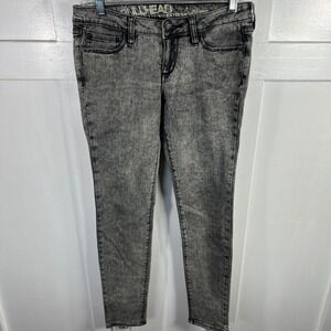 Bullhead Denim Co Solana Extreme Skinny Grey Acid Jeans Size 7 Low Rise 29x30‎
